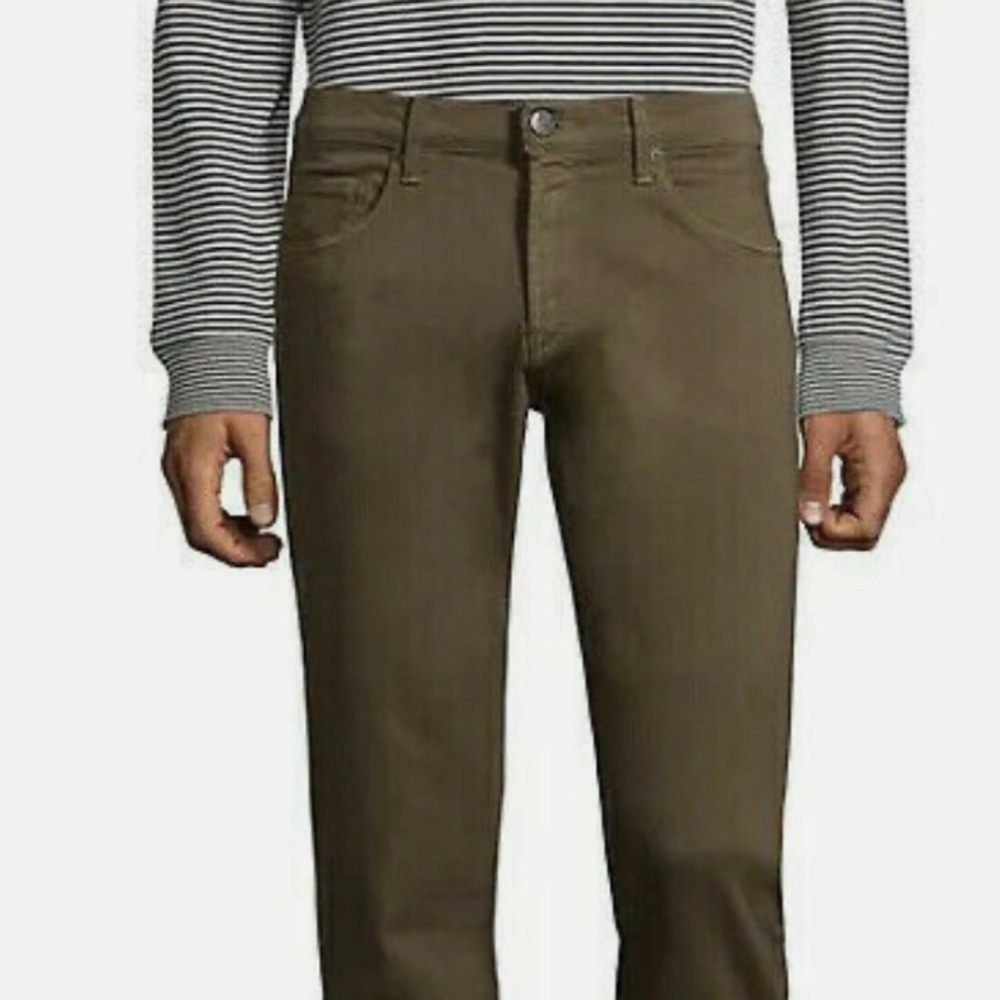 J Brand, men’s slim fit stretchy jeans in color “turtle.”